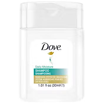 Dove Daily Moisture Shampoo - 1.01 oz Travel Kit per case 192 bottles