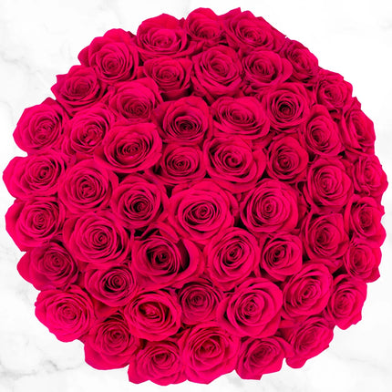 Hot Pink Roses Bouquet Valentines Fresh Cut Floral Arrangement for any Events and Occasions