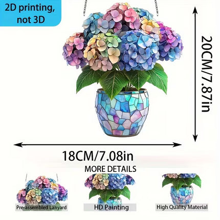 2D Printed Cactus Art Prints Basket and Pots Christmas Decoration and Seasonal Decorations