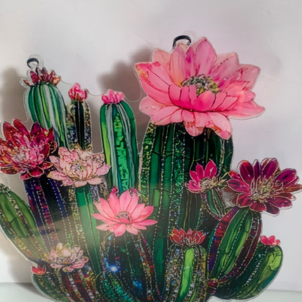 2D Printed Cactus Art Prints Basket and Pots Christmas Decoration and Seasonal Decorations