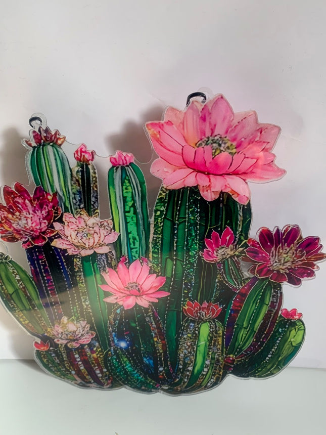 2D Printed Cactus Art Prints Basket and Pots Christmas Decoration and Seasonal Decorations