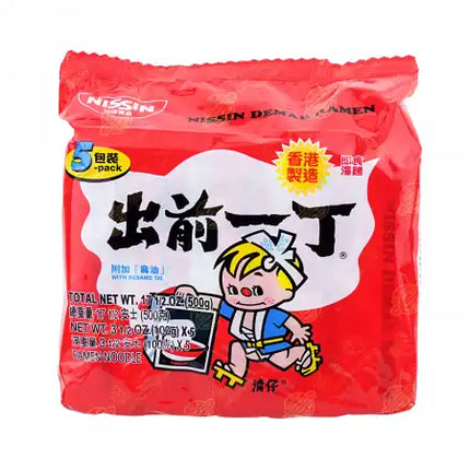 NISSIN Demae Ramen Noodle with Soup Base, sesame Oil Flavor 5pcs/500