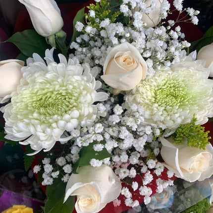 Elegant Passion Bouquet Valentines Fresh Cut Floral Arrangement 15-24 stems