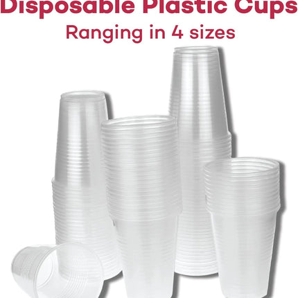Disposable Plastic Cups - 100% Recyclable for Healthcare, Dental, Veterinary & Food Service Use (Pack of 100)