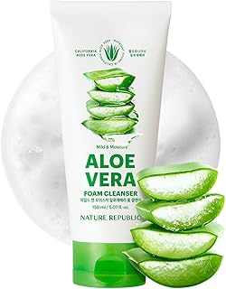 Nature Republic Mild & Moisture Aloe Vera Foam Cleanser Hydration & Moisturizing makeup remover