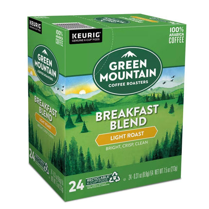 Green Mountain Coffee Breakfast Blend K-Cup Portion for Keurig Brewers, Light Roast, 24 Count