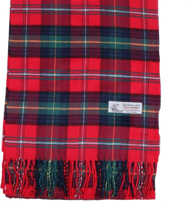 Pattern Cashmere Feel Classic Soft Luxurious Winter Scarf For Men Women Holiday Gift