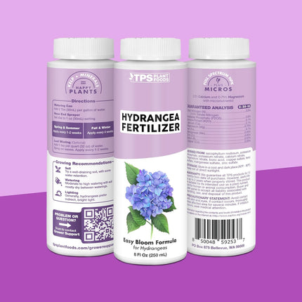 Hydrangea Fertilizer – Liquid Plant Food for Bigger Blooms, Rich Flower Color & Stronger Root Development, 8 oz