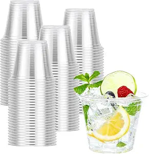 Disposable Plastic Cups - 100% Recyclable for Healthcare, Dental, Veterinary & Food Service Use (Pack of 100)