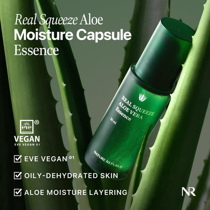 Nature Republic Real Squeeze Aloe Vera Essence -Hydrating Moisturizer