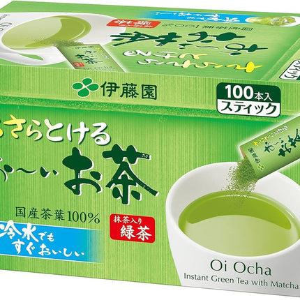 Ito-en oi Ocha Japanese Premium Tea Bag Green Tea 100 sticks Zero Calories Caffeinated