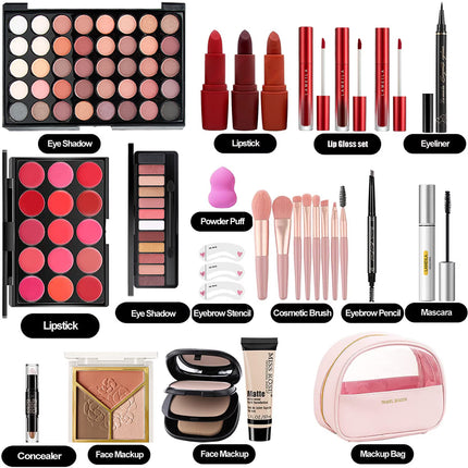 All In One Makeup Kit,Makeup Kit for Women Full Kit,Multipurpose Women's Makeup Sets,Beginners and Professionals Alike,Easy to Carry