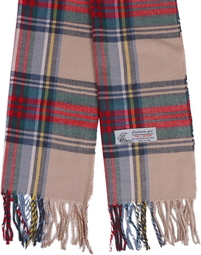 Pattern Cashmere Feel Classic Soft Luxurious Winter Scarf For Men Women Holiday Gift