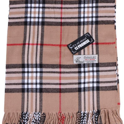 Pattern Cashmere Feel Classic Soft Luxurious Winter Scarf For Men Women Holiday Gift