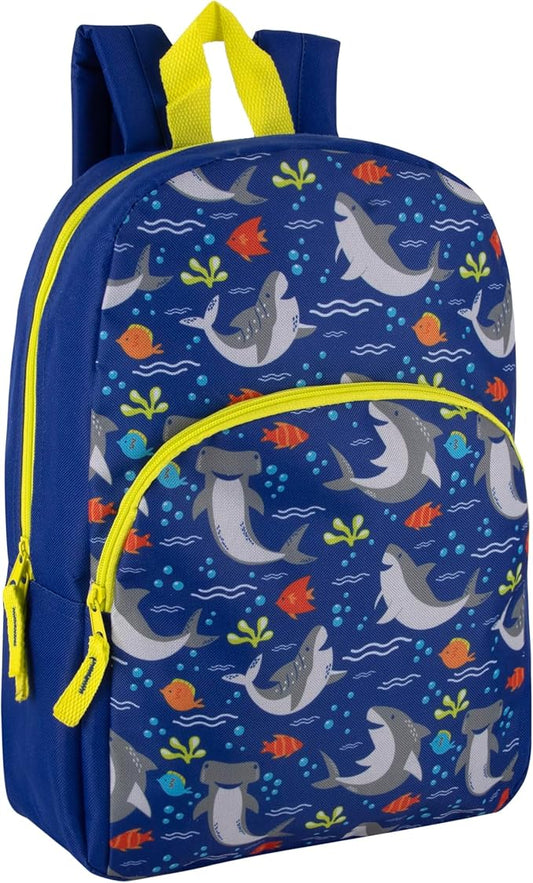 15 Inch Kids Backpacks for Boys & Girls | Preschool, Kindergarten, Elementary School Backpacks with Adjustable, Padded Straps Shark