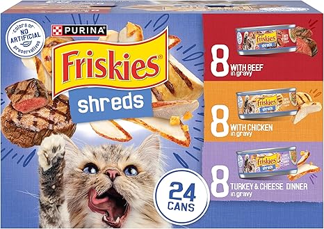 Purina Friskies Shred Wet Cat Food Variety Pack 24 Can