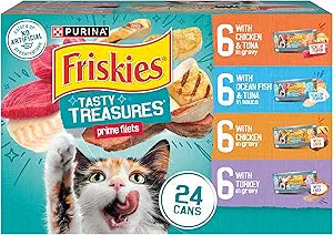 Purina Friskies Filet Wet Cat Food Variety Pack 24 Can