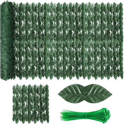 Artificial Ivy Privacy Fence Screen, Faux Ivy Greenery Backdrop Ivy Vine Leaf Hedges Fencing Panels Greenery Wall Privacy for Patio, Balcony, Garden, Backyard Indoor Outdoor Decor