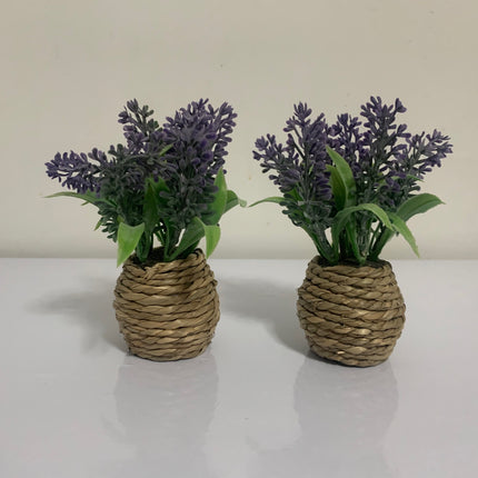 Fake Lavender Plants in Decor Pot Desk or Table decoration House Indoor Decoration