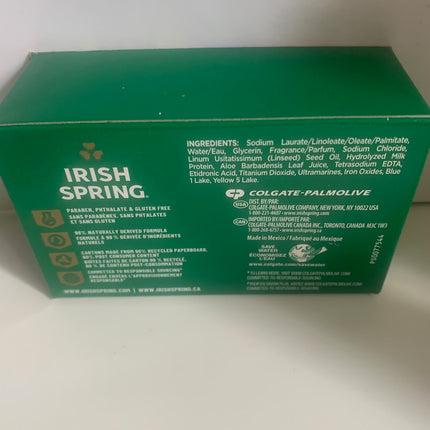 Irish Spring Aloe Mist Bar Soap 3.7 oz Cleaning and Natural Moisturizing Soaps