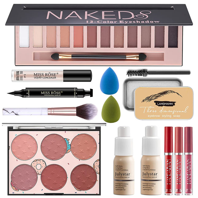 Makeup Kit for Women Full Kit,12 Colors Eyeshadow Palette Gift Set for Women,Teens