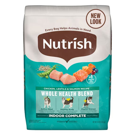 Nutrish Indoor Complete Chicken, Lentils & Salmon Recipe Dry Cat Food (Rachael Ray), 3 lb. Bag