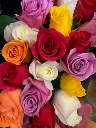 1 Stem Rose Assorted Fresh Cut Flowers for Valentine Birthday Any Celebrations