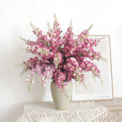 Artificial Hyacinth Flowers Long Branch Wisteria Fall Christmas Home Room Wedding Table Decor Fake Floral