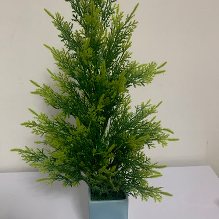 Fake Christmas Tree in Decor Pot