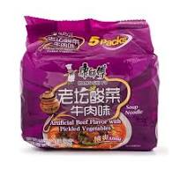 Kangshifu Soup Noodles Variety of Beef Flavor 5pk 585 g