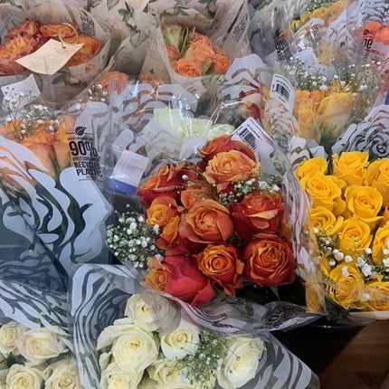 Elegant Roses with baby breath Bouquet Valentines Fresh Cut Floral Arrangement 12 Stems for any Events and Occasions