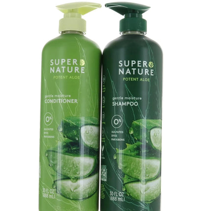 Super Nature Potent Aloe Gentle Moisture Shampoo & Conditioner Set