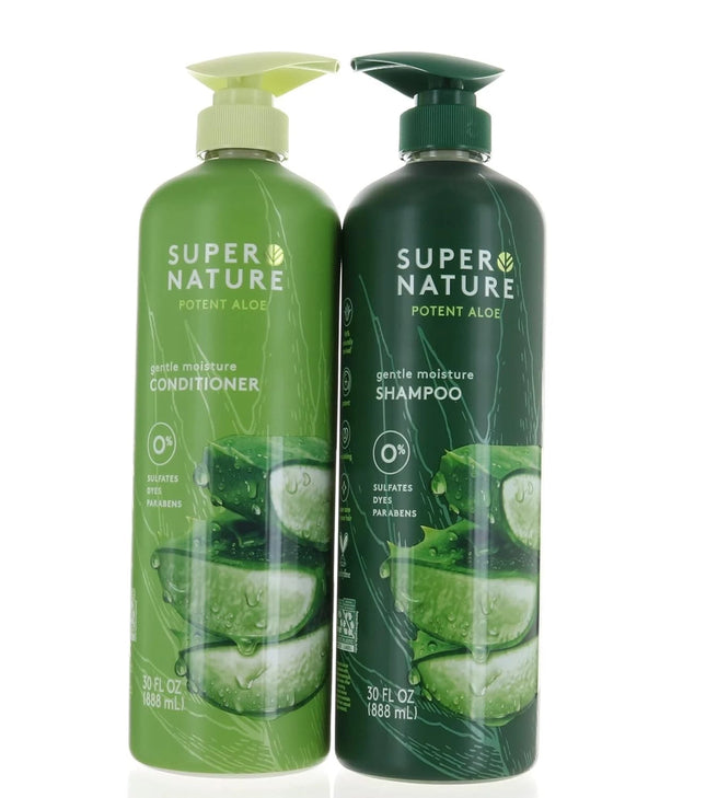 Super Nature Potent Aloe Gentle Moisture Shampoo & Conditioner Set