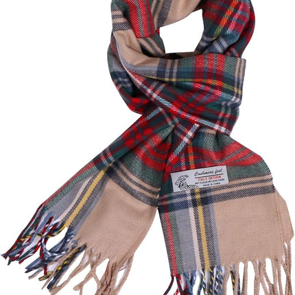 Pattern Cashmere Feel Classic Soft Luxurious Winter Scarf For Men Women Holiday Gift